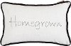 Black and White Homegrown Embroidered Throw Pillow