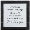 Clearance Black and White Change the World Wall Decor