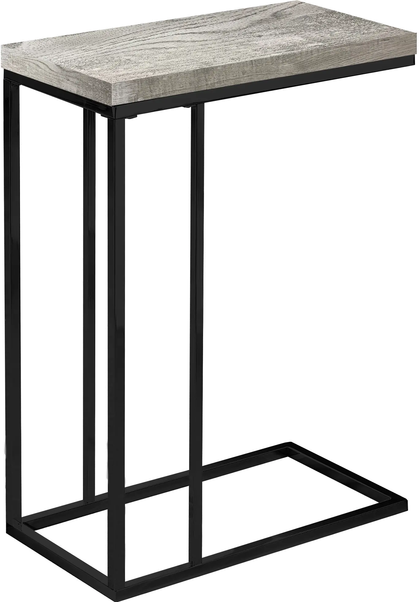 Contemporary Gray Accent Table with Black Legs-3