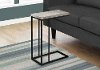 Gray Accent Table with Black Legs