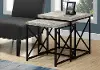 Gray Nesting Tables with Black Legs - Set of 2