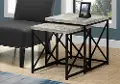 Gray Nesting Tables with Black Legs - Set of 2