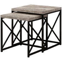 Taupe Nesting Tables with Black Legs - Set of 2-3