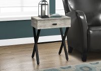 Gray Accent Table with Drawer-2