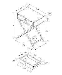 Gray Cement Accent Table with Black Nickel Metal Legs-2