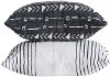 Assorted White or Black Throw Pillow with Mud Cloth Pattern