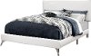 Contemporary White Queen Upholstered Bed - Elsmere