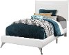 Contemporary White Twin Upholstered Bed - Elsmere