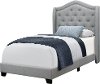 Traditional Gray Upholstered Twin Bed - Bethany
