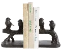 DA7559-S/2-SET Rust Bird on Branch Bookend Pair