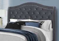 Dark Gray Velvet Queen Upholstered Bed - Harrison-2