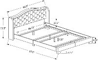 Dark Gray Velvet Queen Upholstered Bed - Harrison-5