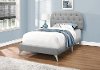 Light Gray Linen Twin Upholstered Bed - Delaware