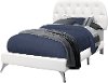 Modern White Twin Upholstered Bed - Delaware