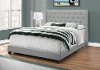 Contemporary Gray Queen Upholstered Bed - Maine