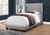 Contemporary Gray Twin Upholstered Bed - Maine