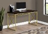 Cappuccino and Gold Computer Desk