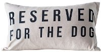 White and Black Reserved for the Dog Throw Pillow