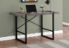 Dark Taupe and Black Metal Desk