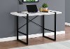 48 White Desk with Black Metal Legs