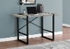 Rustic 48 Inch Gray and Black Metal Desk