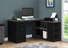 Modern Black and Gray Right Facing Desk