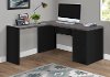 Modern Black and Gray Glass Top Desk