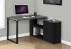 Black and Gray Right Facing L-Shaped Desk