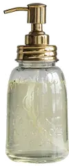 Clearance 8 Inch Gold Mason Jar for Soap with Pump