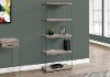 Modern Taupe and Glass Bookcase