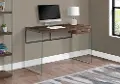 Brown Wood and Glass Computer Desk