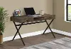 Brown Wood and Black Metal Desk