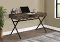 Brown Wood and Black Metal Desk