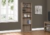 Reclaimed Dark Taupe 5 Shelf Bookcase