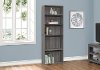 Industrial Gray 5 Shelf Bookcase