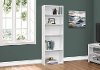 Contemporary White 5 Shelf Bookcase