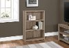 Dark Taupe 3 Shelf Bookcase