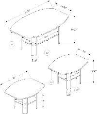 Traditional Cherry 3 Piece Occasional Table Set-5