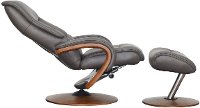 Atlantic Blue Swivel Recliner with Ottoman - Quantum-3