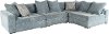 Modern French Blue 4 Piece Sectional Sofa - Noah
