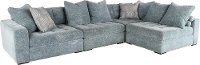 Modern French Blue 4 Piece Sectional Sofa - Noah
