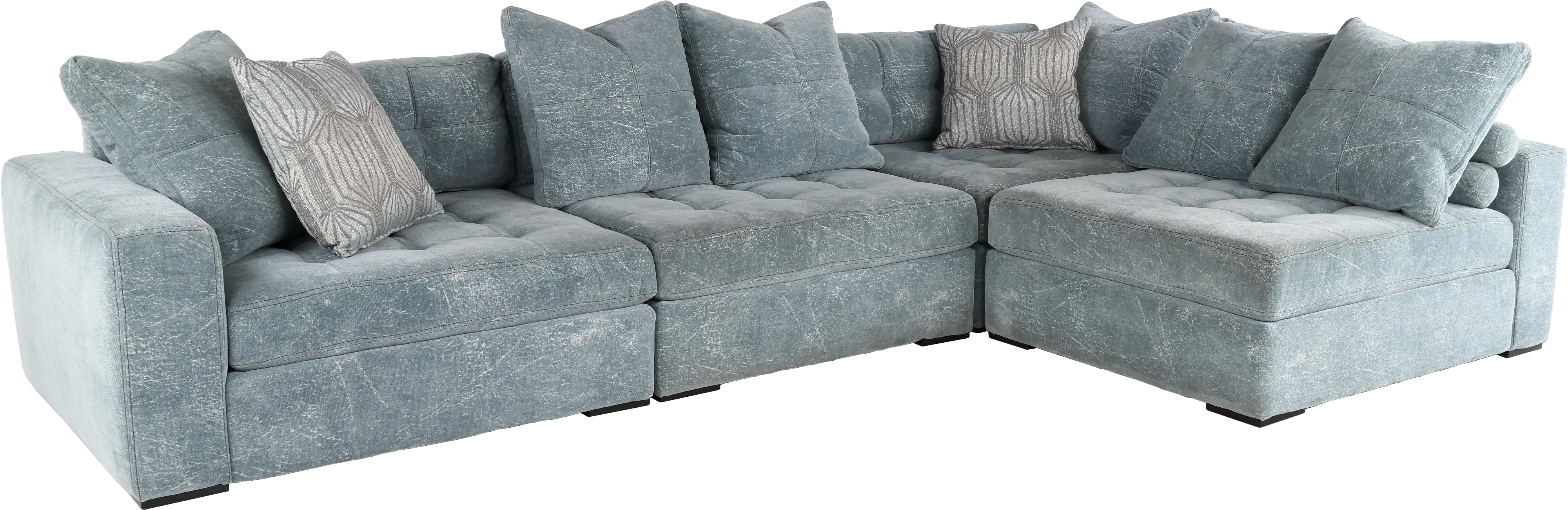 KIT Noah French Blue 4-Piece L-Shaped Sectional-1