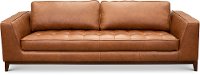 Modern Cognac Brown Leather Sofa - Thompson