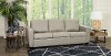 Light Gray Leather Queen Sleeper Sofa - Wyn Cloud Z
