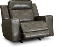 Dark Gray Leather Triple Power Rocker Recliner - Dynasty-2