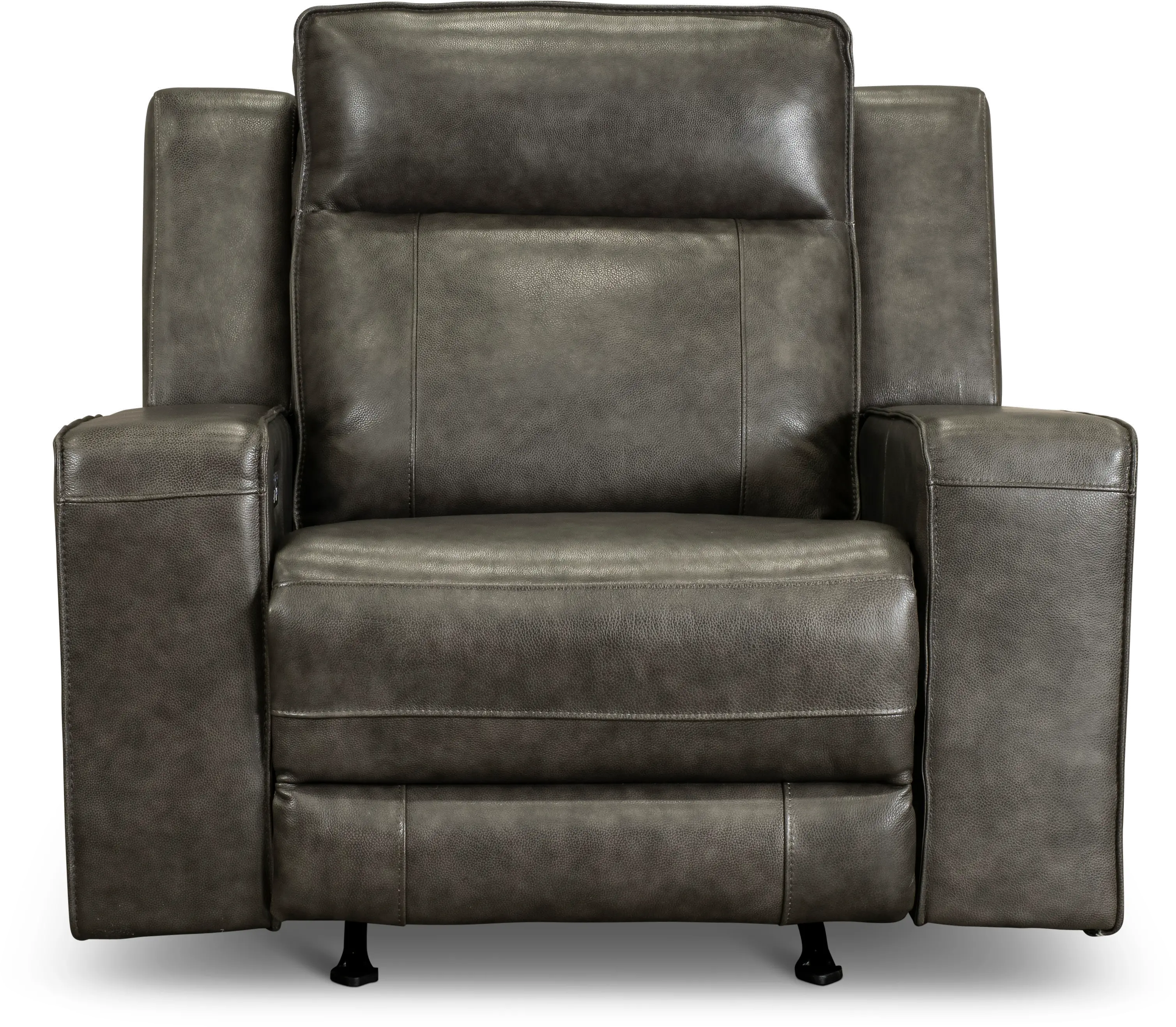 Dynasty Dark Gray Leather Triple Power Rocker Recliner-1