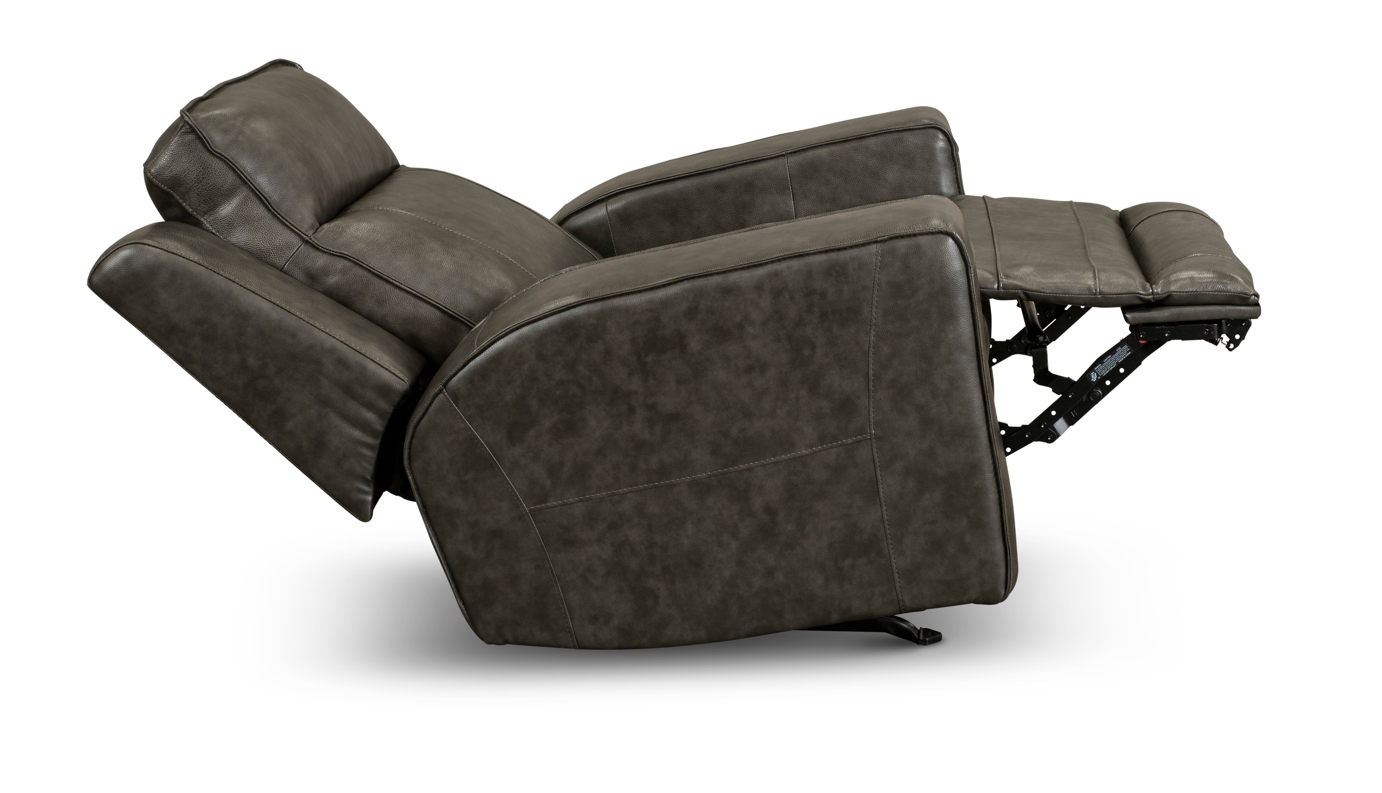 Dynasty Dark Gray Leather Triple Power Rocker Recliner-3