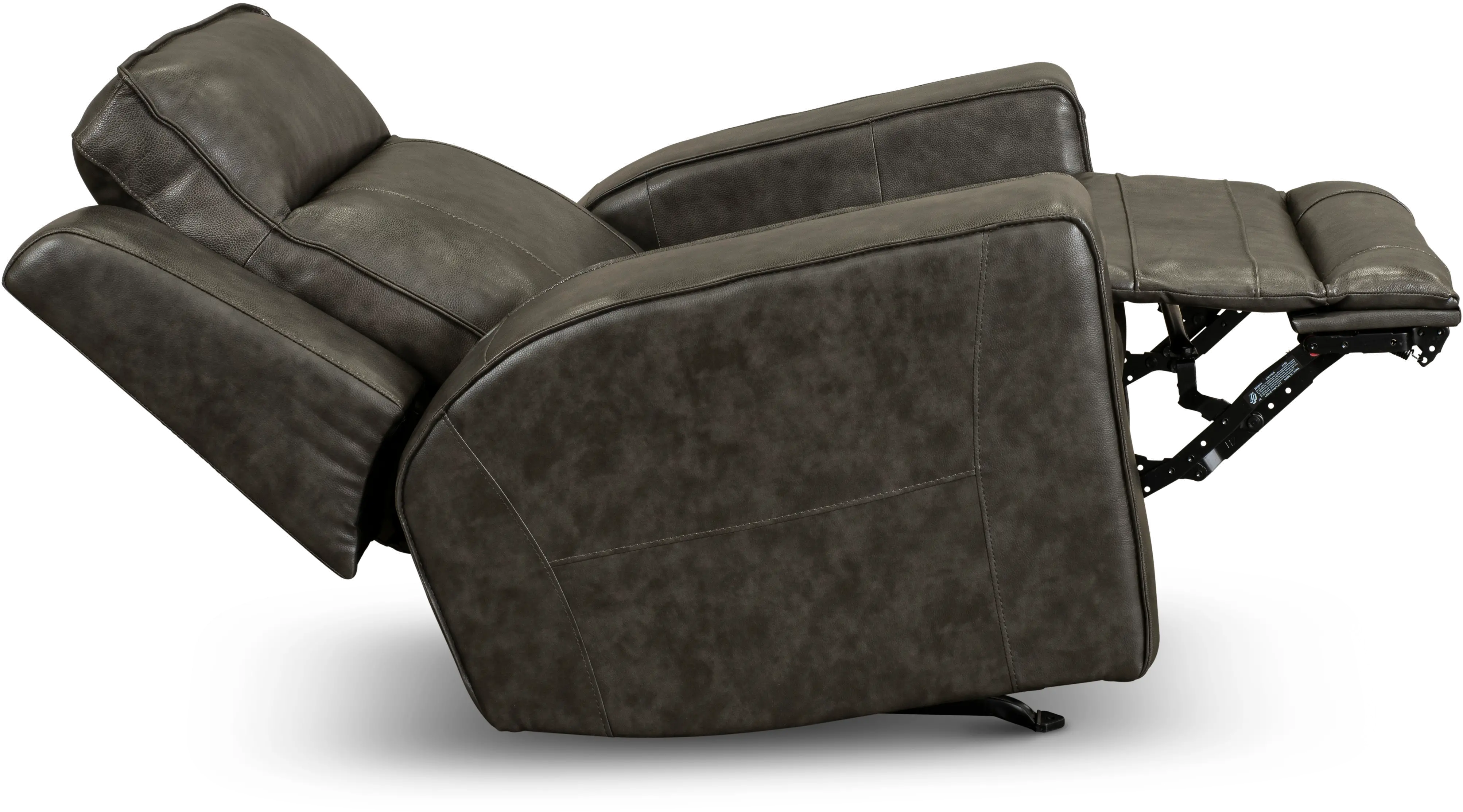 Dynasty Dark Gray Leather Triple Power Rocker Recliner-3