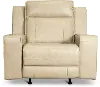 Clearance Dynasty Stone Beige Leather Triple Power Rocker Recliner