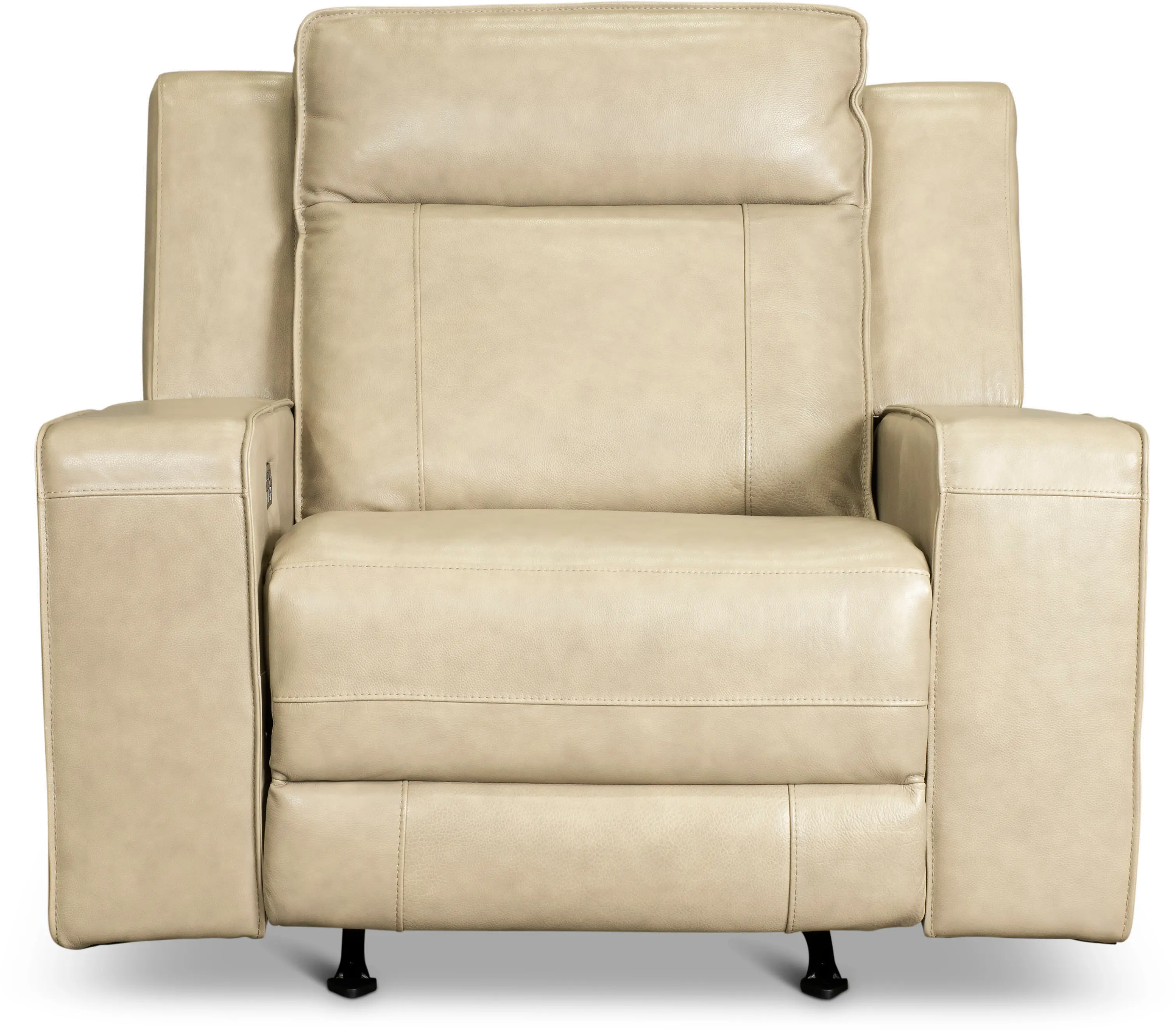 Dynasty Stone Beige Leather Triple Power Rocker Recliner-1
